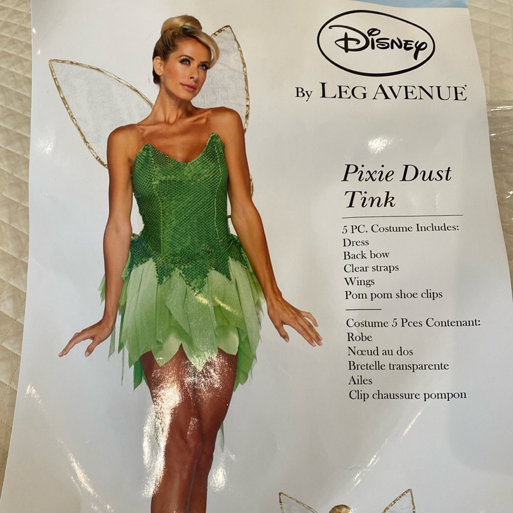 Disney Tinker Bell Tinkerbell Halloween Costume Worn Once Medium *READ NOTES*